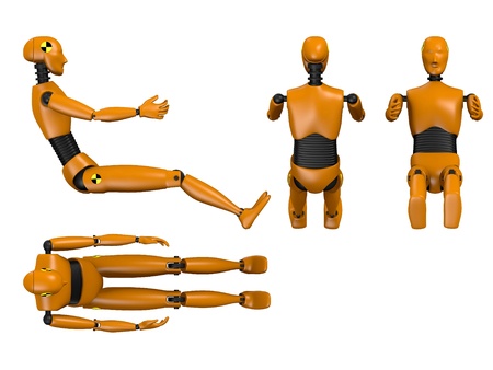 3d  render of car test dummyの写真素材