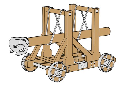 cartoon image of battering ram