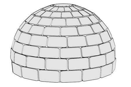 cartoon image of igloo building