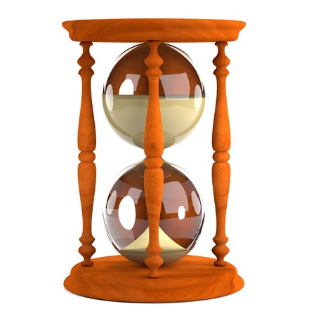 realistic 3d render of hourglass