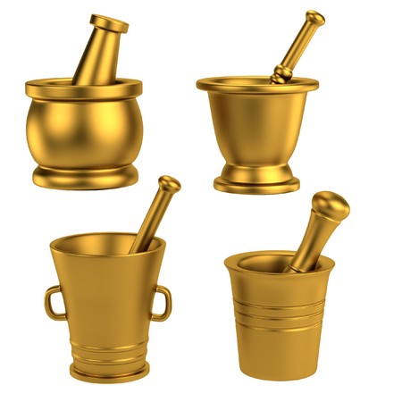 realistic 3d render of mortarsの写真素材