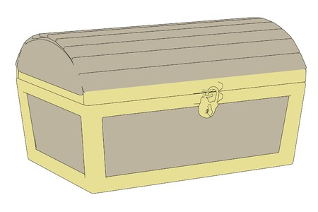 cartoon image of antique chest