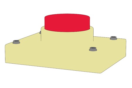 cartoon image of red button
