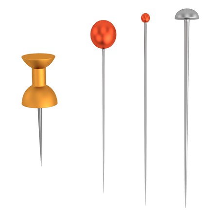 realistic 3d render of pinsの写真素材