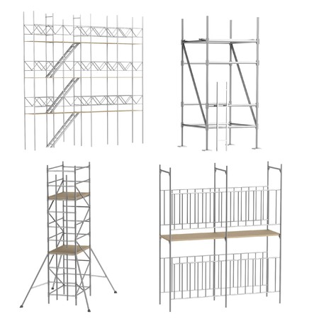 realistic 3d render of scaffolingsの写真素材