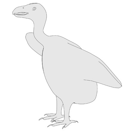 cartoon image of vulture animalの写真素材
