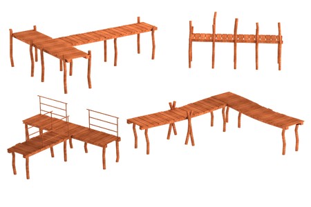 realistic 3d render of landing stagesの写真素材