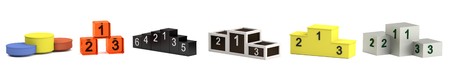 realistic 3d render of winner podium