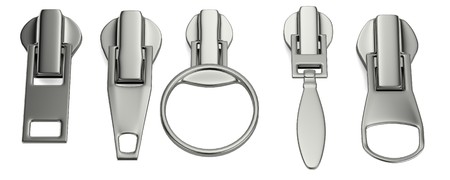 realistic 3d render of zippers