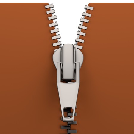realistic 3d render of zipper