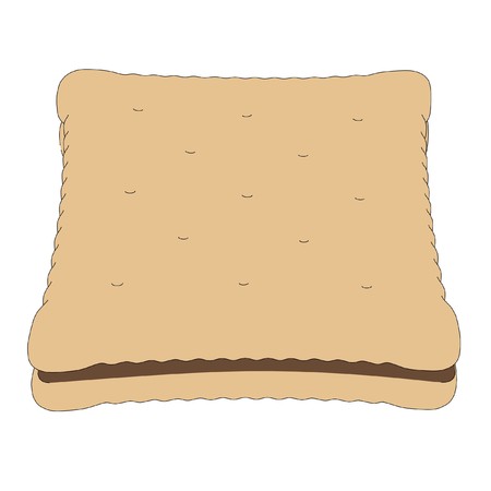 cartoon image of biscuit (cookie)の写真素材