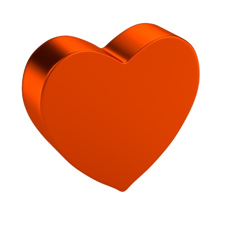 realistic 3d render of valentine heartの写真素材