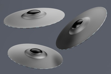 realistic 3d render of UFOの写真素材