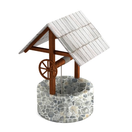 realistic 3d render of wellの写真素材