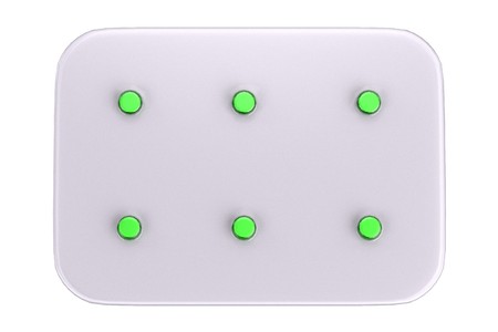 realistic 3d render of pill plate