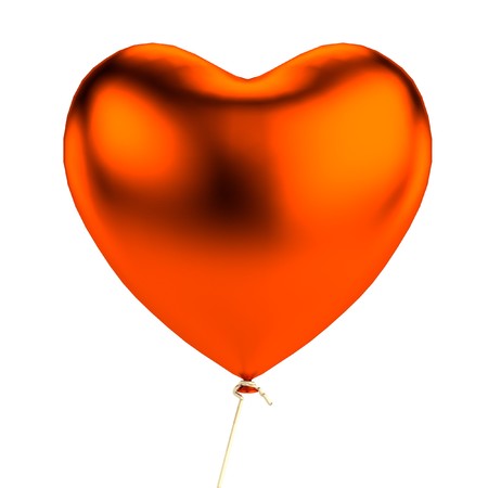 realistic 3d render of valentine heartの写真素材