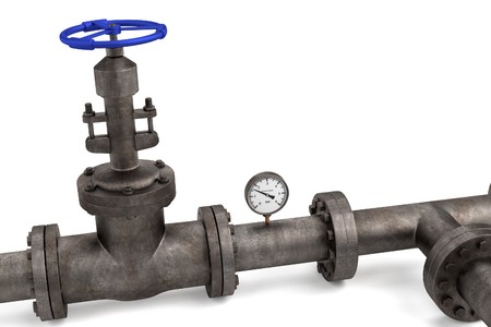 3d render of industrial pipes