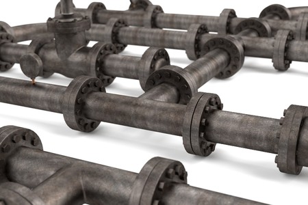 3d render of industrial pipes