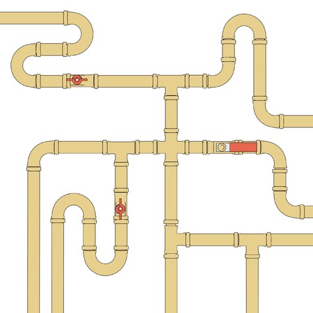 cartoon image of industrial pipes