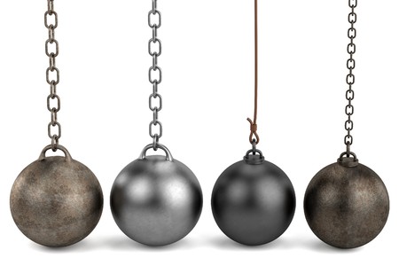 3d render of wrecking balls