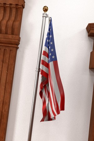 3d render of us flagの写真素材
