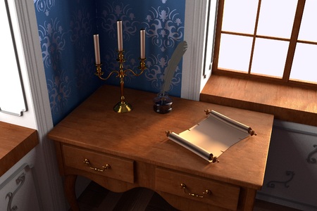 3d render of luxury manor interiorの写真素材