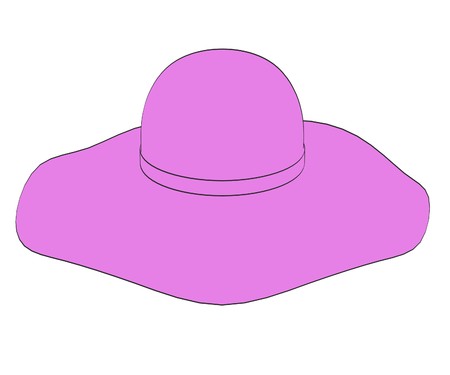 2d cartoon illustration of hatの写真素材