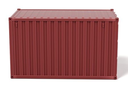 3d rendering of cargo container