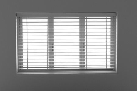 3d rendering of window with blindsの写真素材