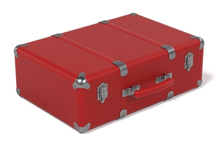 realistic 3d render of suitcaseの写真素材