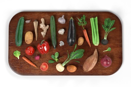 realistic 3d render of vegetable set