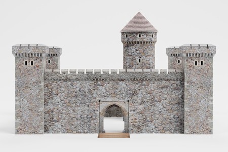 Realistic 3D Render of Medieval Castleの写真素材
