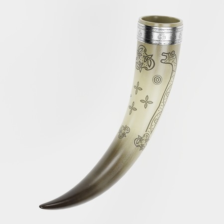 Realistic 3d Render of Viking Hornの写真素材