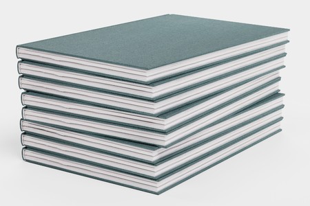 Realistic 3D Render of Blank Booksの写真素材