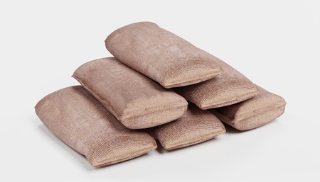 Realistic 3D Render of Jute Bagの写真素材