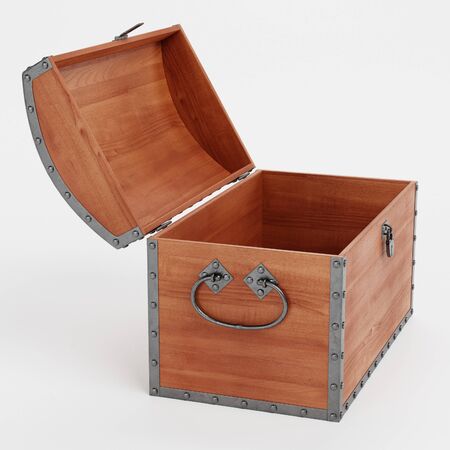 Realistic 3d Render of Wooden Chest