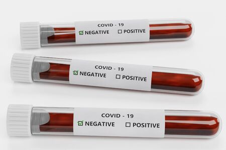 Realistic 3D Render of Test Tubes - Covid-19 Test