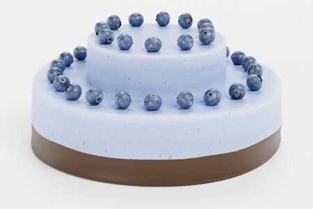 Realistic 3d Render of Cakeの写真素材