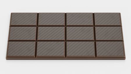Realistic 3D Render of Chocolate Barの写真素材