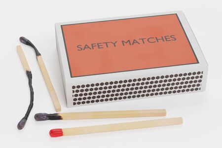 Realistic 3d Render of Box of Matches