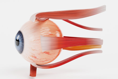 Realistic 3D Render of Eye Muscles Modelの写真素材