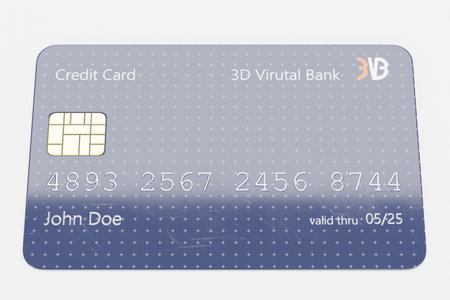Realistic 3D Render of Credit Cardの写真素材