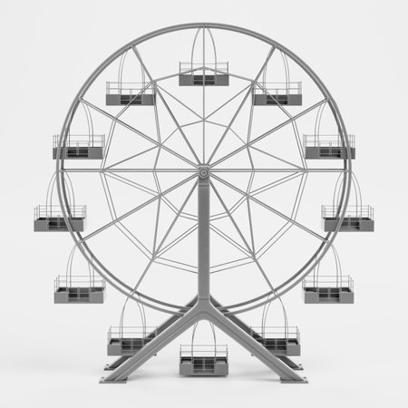 Realistic 3D Render of Ferris Wheelの写真素材