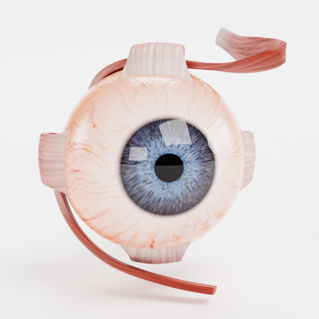 Realistic 3D Render of Eye Muscles Modelの写真素材