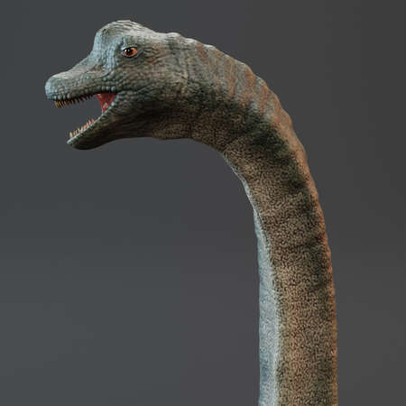Realistic 3D Render of Brachiosaurus Dinosaurの写真素材