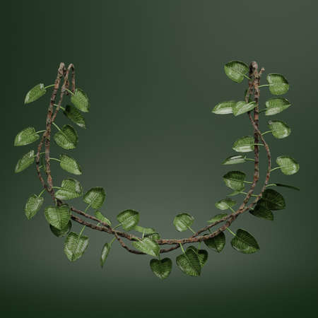 Realistic 3D Render of Liana Plants