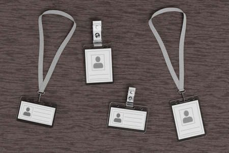 Realistic 3D Render of Name Badgesの写真素材