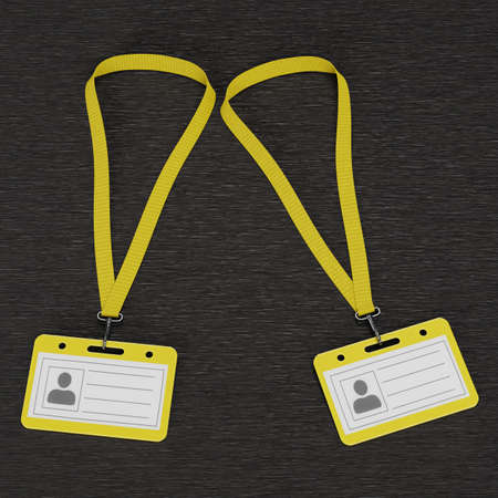 Realistic 3D Render of Name Badges