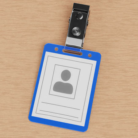 Realistic 3D Render of Name Badgeの写真素材