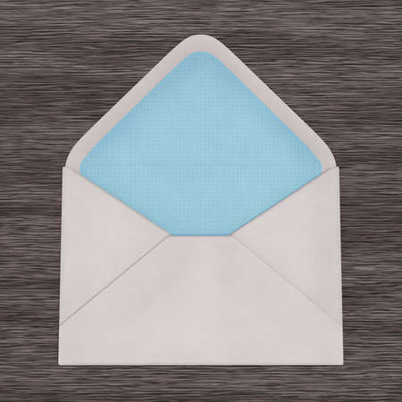 Realistic 3D Render of Paper Envelopeの写真素材